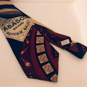 #1738 VINTAGE TABASCO SAUCE BOTTLES NECKTIE 56X4